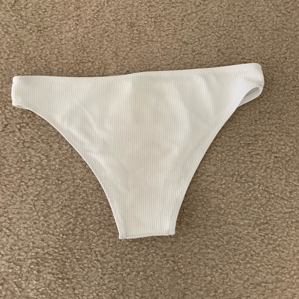 White bikini bottoms